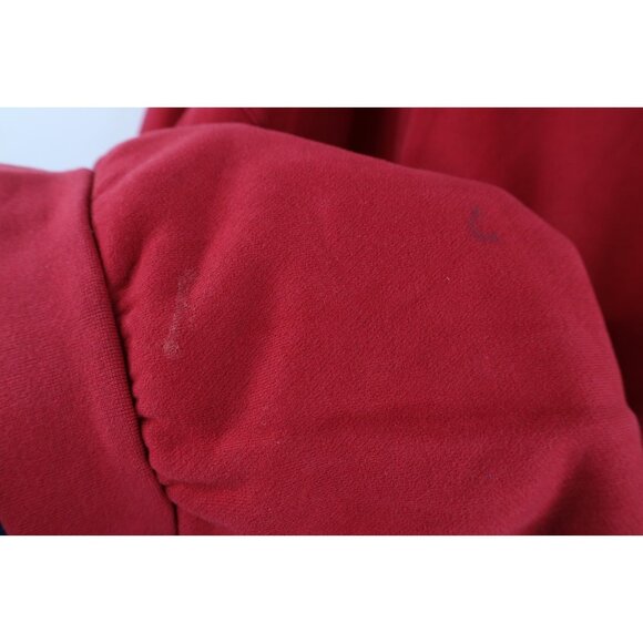 Vtg Nike Mens L Distressed Spell Out Travis Scott Mini Swoosh Sweatshirt Red - Picture 9 of 16